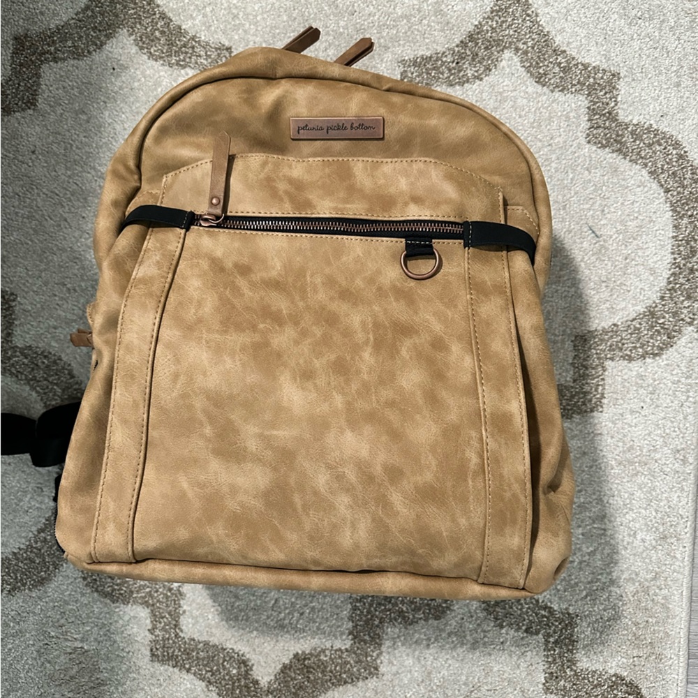 Petunia Picklebottom 2-in-1 Provisions Breast Pump & Diaper Bag Backpack-Brioche